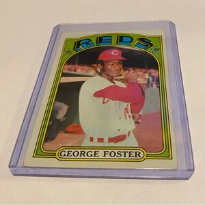 George Foster 1972 Topps Baseball Card # 256 Cincinnati Reds Vintage Collectible